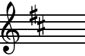 image of D major key signature