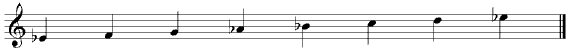 image of Eb scale
