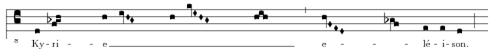 image of neumes (Kyrie)