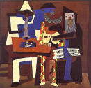 painting of  Picasso - 3 Musicians