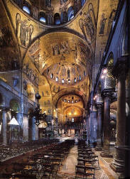 picture of the interior of St. Marks in Venice
